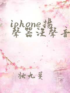 iphone扬声器没声音怎么办