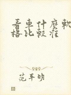 看车什么软件价格比较准