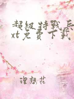 超级特战兵王txt免费下载