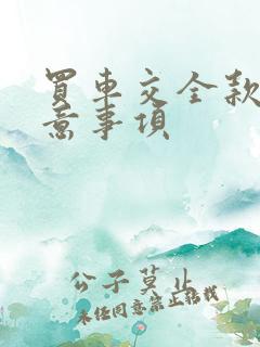 买车交全款时注意事项