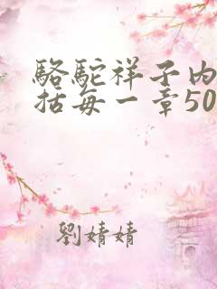 骆驼祥子内容概括每一章50字左右