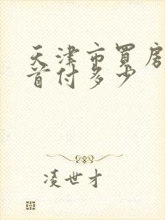 天津市买房二套首付多少