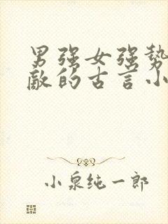 男强女强势均力敌的古言小说