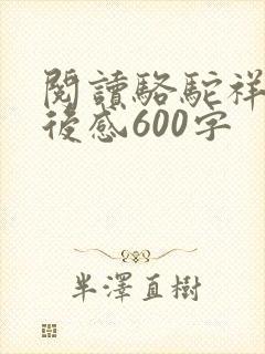 阅读骆驼祥子读后感600字