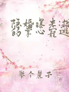 隐婚曝光:总裁的掌心宠逃婚了全集阅读