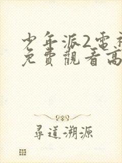 少年派2电视剧免费观看高清完整版西瓜