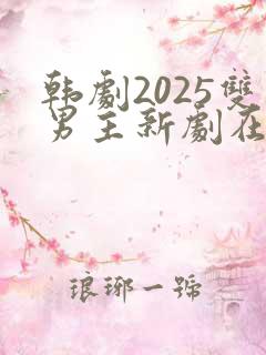 韩剧2025双男主新剧在线观看