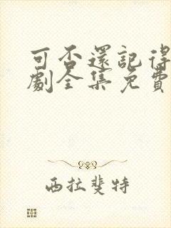 可否还记得我短剧全集免费观看