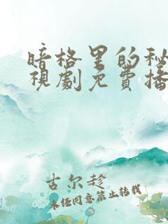 暗格里的秘密电视剧免费播放