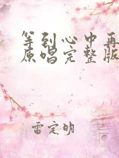 等到心中再无你原唱完整版