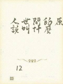 人世间的原著小说叫什么