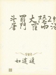 斗罗大陆2绝世唐门 霍雨浩