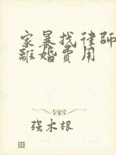 家暴找律师起诉离婚费用