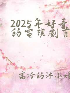 2025年好看的电视剧有哪些推荐