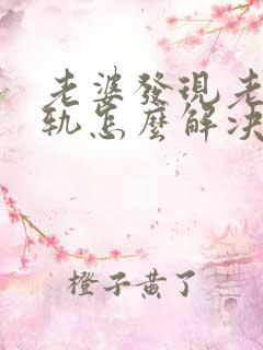 老婆发现老公出轨怎么解决