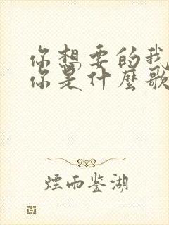 你想要的我都给你是什么歌