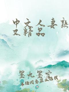 中文人妻熟妇乱又精品