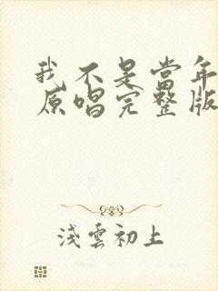 我不是当年的我原唱完整版