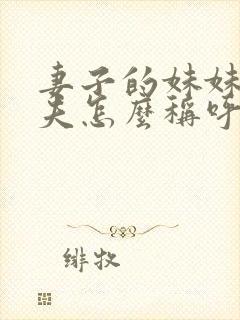 妻子的妹妹的丈夫怎么称呼