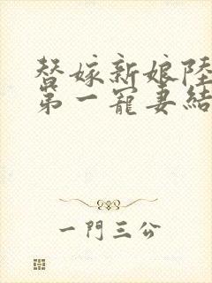 替嫁新娘陆少的第一宠妻结局