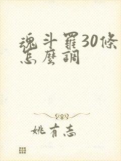 魂斗罗30条命怎么调