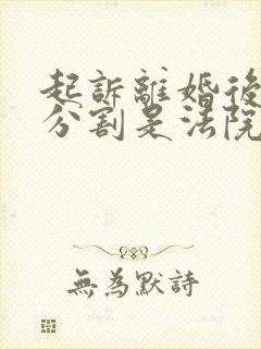 起诉离婚后财产分割是法院分割吗