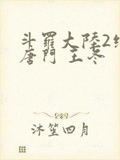 斗罗大陆2绝世唐门 王冬
