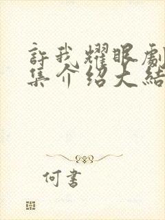 许我耀眼剧情分集介绍大结局