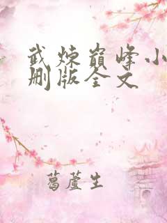 武炼巅峰小说未删版全文