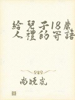 给儿子18岁成人礼的寄语