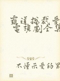 霸道总裁爱上我 电视剧全集免费观看动漫