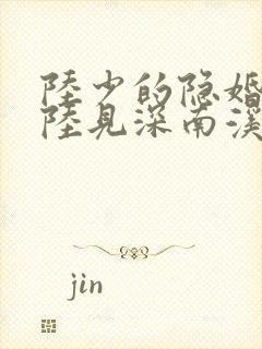 陆少的隐婚罪妻陆见深南溪