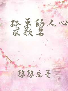 孤单的人心已碎求歌名