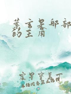 叶玄是哪部小说的主角