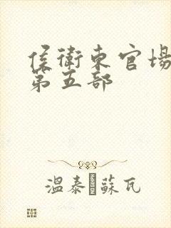 侯卫东官场笔记第五部