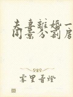 夫妻离婚一方不同意分割房产