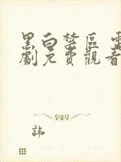 黑白禁区 电视剧免费观看高清