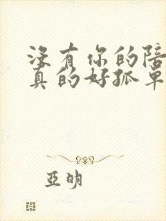 没有你的陪伴我真的好孤单下一句