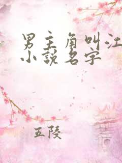 男主角叫江浩的小说名字