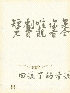 短剧唯你是归途免费观看全集