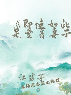 《即使如此我还是爱着妻子》