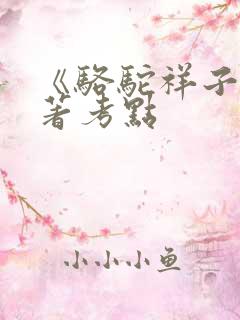 《骆驼祥子》名著考点