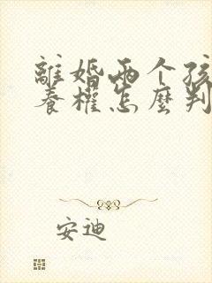 离婚两个孩子抚养权怎么判定