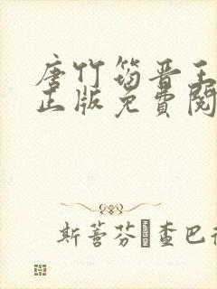 唐竹筠晋王小说正版免费阅读