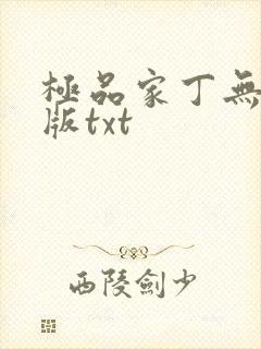 极品家丁无删减版txt