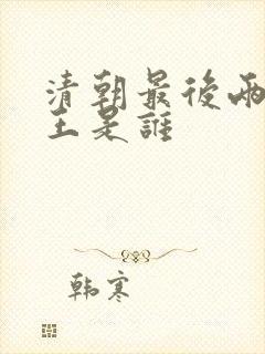 清朝最后两个帝王是谁