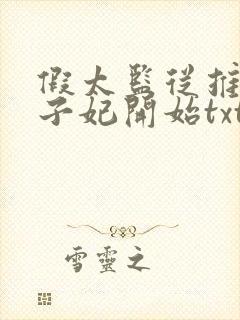 假太监从推倒太子妃开始txt免费下载