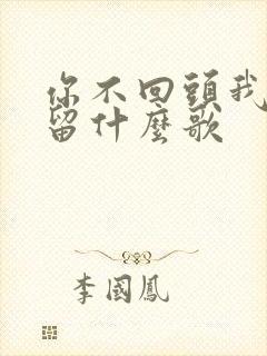 你不回头我不挽留什么歌