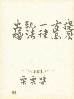 出轨一方提出离婚法律怎么分财产