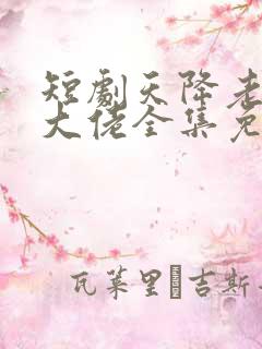 短剧天降老公是大佬全集免费观看